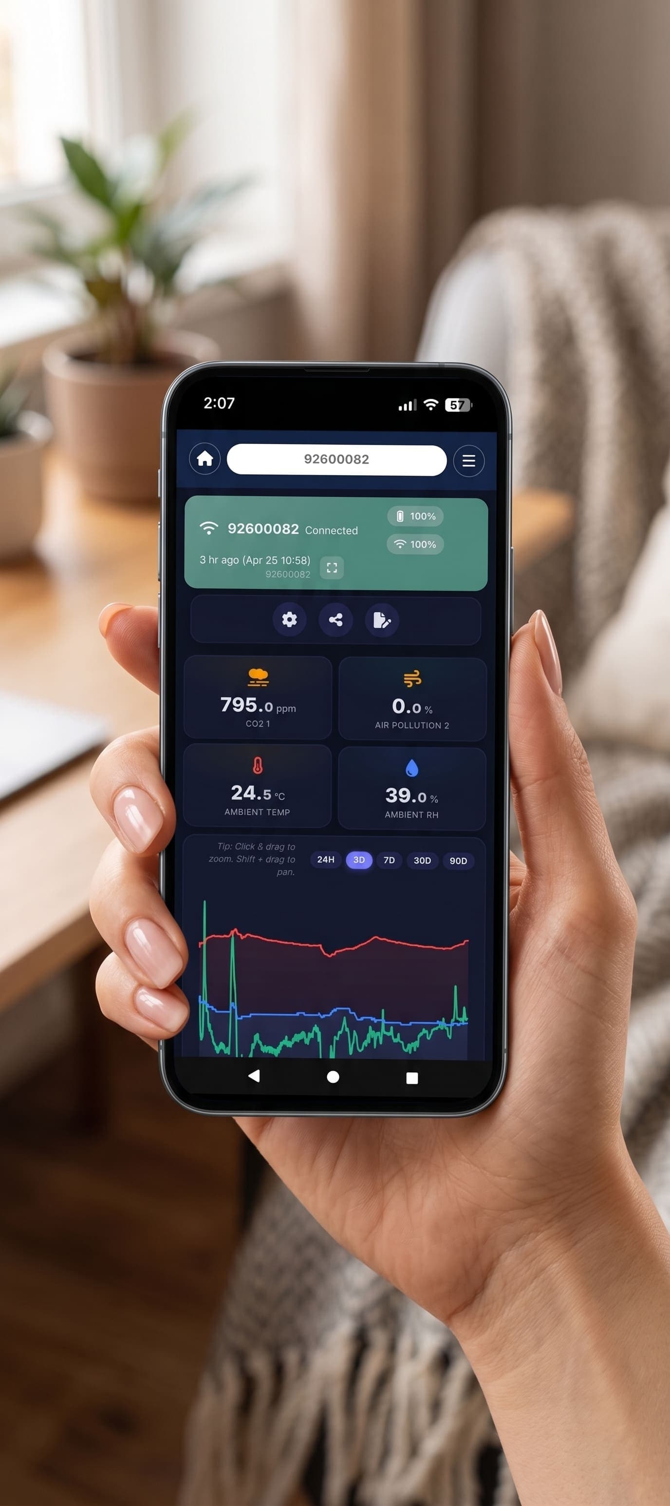 Mobile dashboard view of the MaxLinc web app