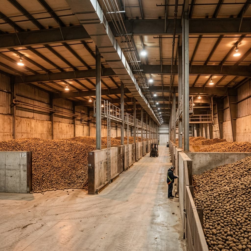Large potato storage facility