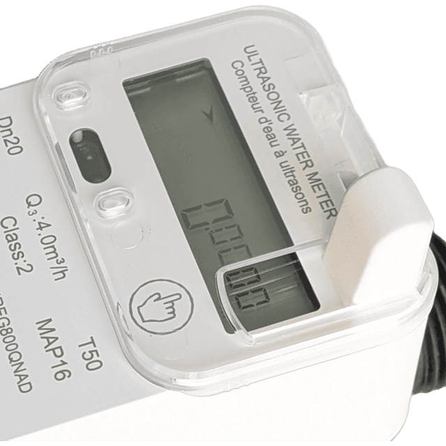 Afficheur ACL du compteur d’eau indiquant un relevé de consommation
