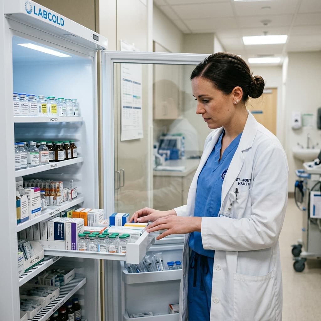 Cartographie d'un réfrigérateur pharmaceutique