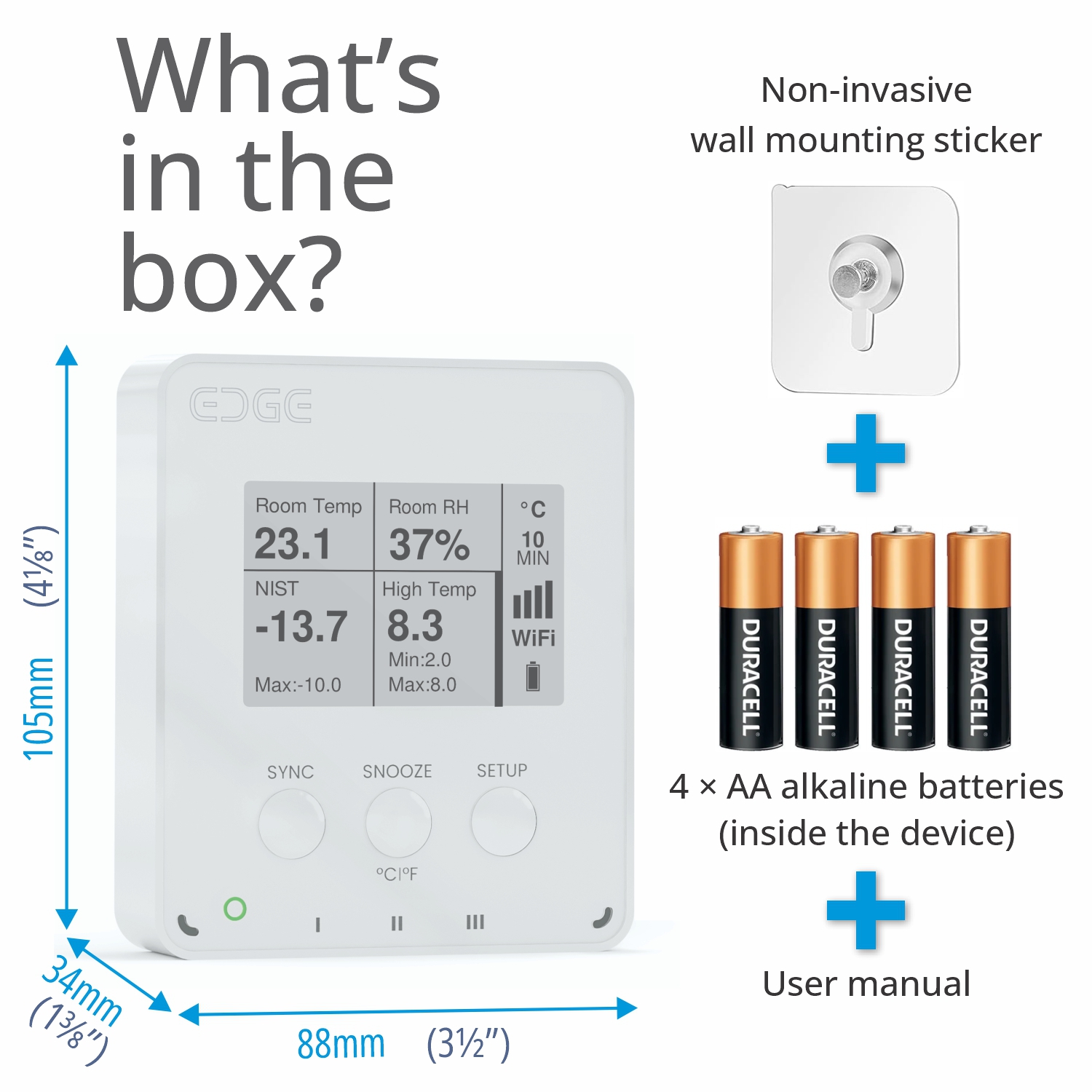MaxLinc EDGE Air WiFi CO2, VOC, Temperature & Humidity Monitor - Indoor Air Quality Sensor thumbnail 5