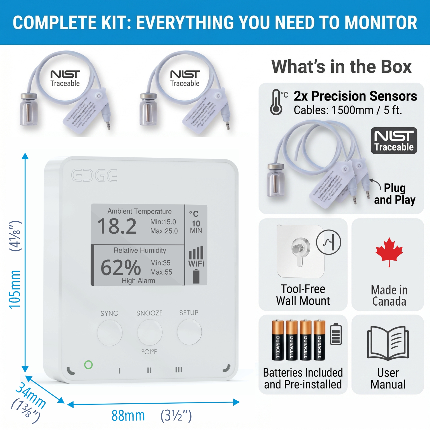 MaxLinc EDGE Pharma WiFi Data Logger - HACCP Compliant Cold Chain thumbnail 5