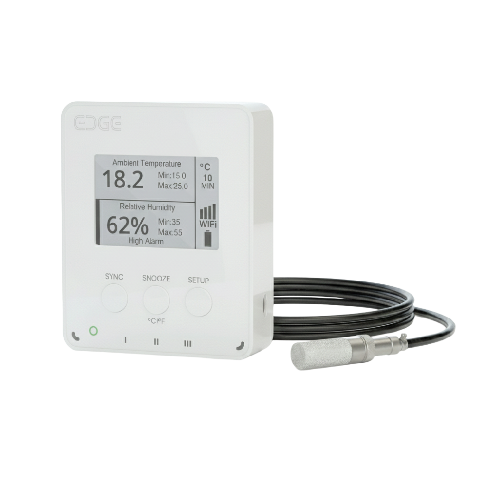 MaxLinc EDGE Essential WiFi PLUS Data Logger w/ 1m Probe for Temp/Humidity